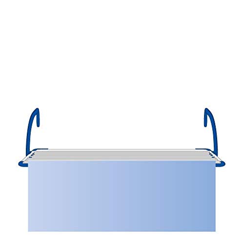 Vileda Brezza Extend Stendibiancheria Estensibile In Acciaio E Resina, Da Balcone, Spazio Stenditura 20 mt, 188 x 55 x 30 cm