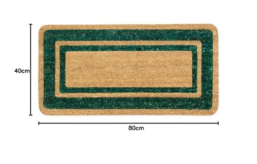 emmevi Zerbino Cocco Naturale Esterno Porta Entrata Retro Antiscivolo Tappeto Raschiafango MOD.Cocco Bordo 40X80 Bordo'