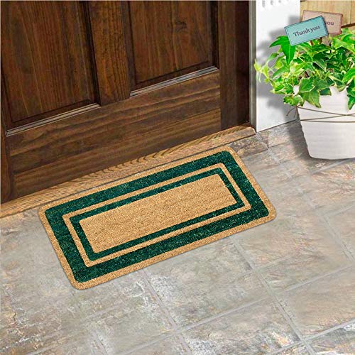 emmevi Zerbino Cocco Naturale Esterno Porta Entrata Retro Antiscivolo Tappeto Raschiafango MOD.Cocco Bordo 40X80 Bordo'