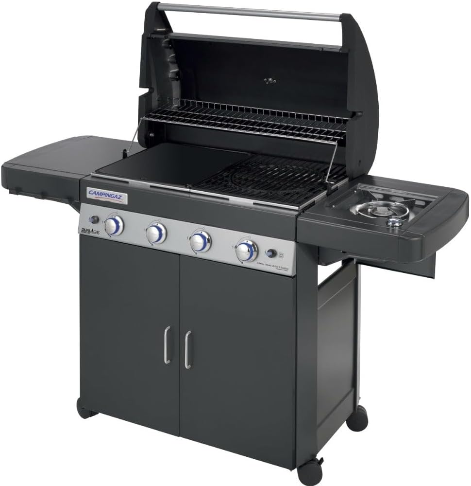 Campingaz 4 Series LS Plus Dual Gas Barbecue con 2 Grill, 4 Bruciatori in Acciaio Inox e 1 a Lato