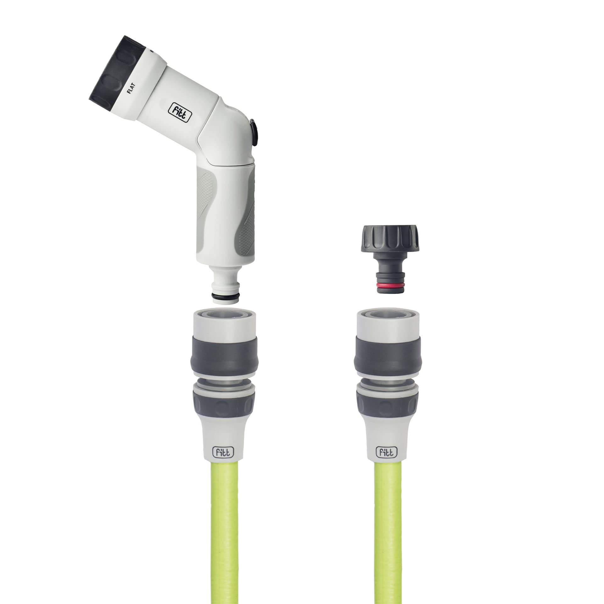 FITT IKON 15 m, Tubo Acqua da Giardino per Irrigazione, Estensibile, Compatto, Leggero e Pronto all'uso, con Pistola Multigetto, Lime