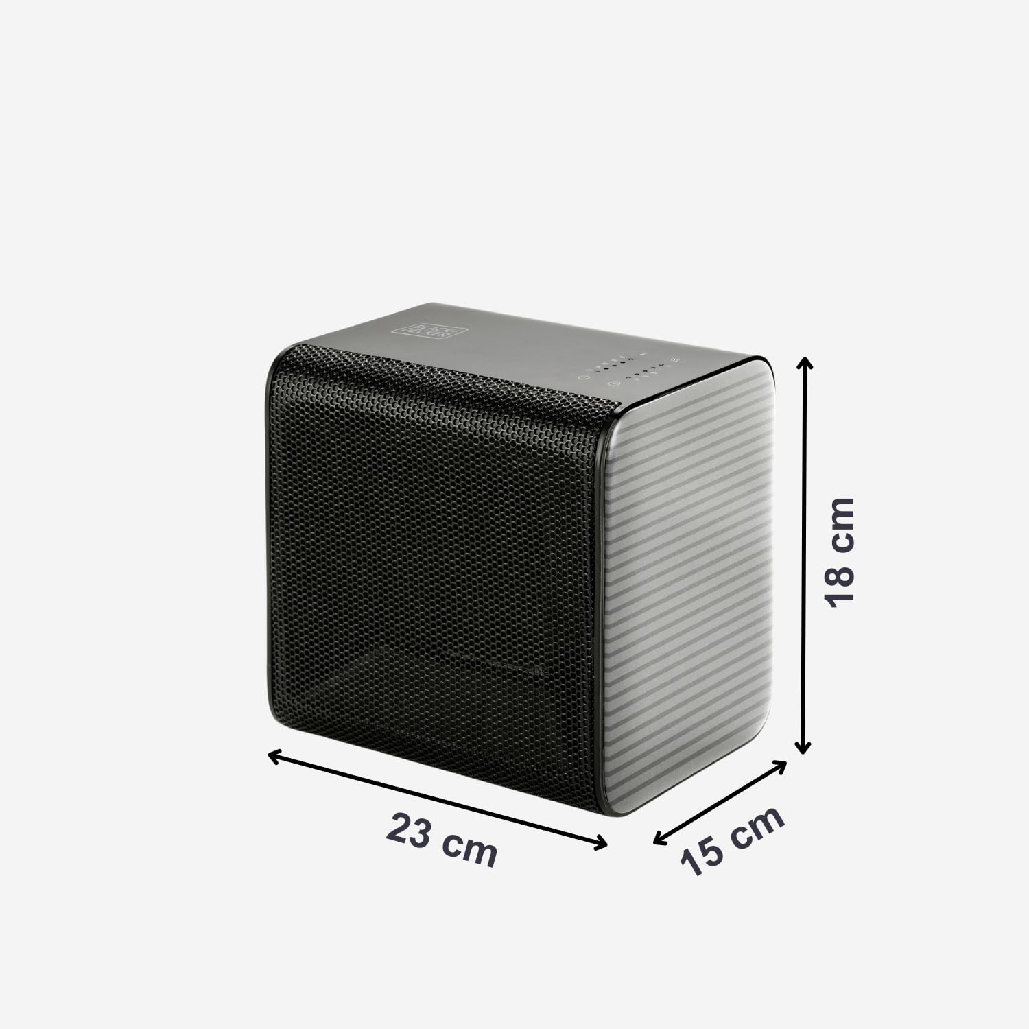 BLACK+DECKER BXSH2000E - Termoventilatore 2000W | 2 Livelli di Riscaldamento + Ventilatore | IP21 per Bagno | Termostato Regolabile | Anti-Surriscaldamento & Anti-Ribaltamento | Compatto con Maniglia
