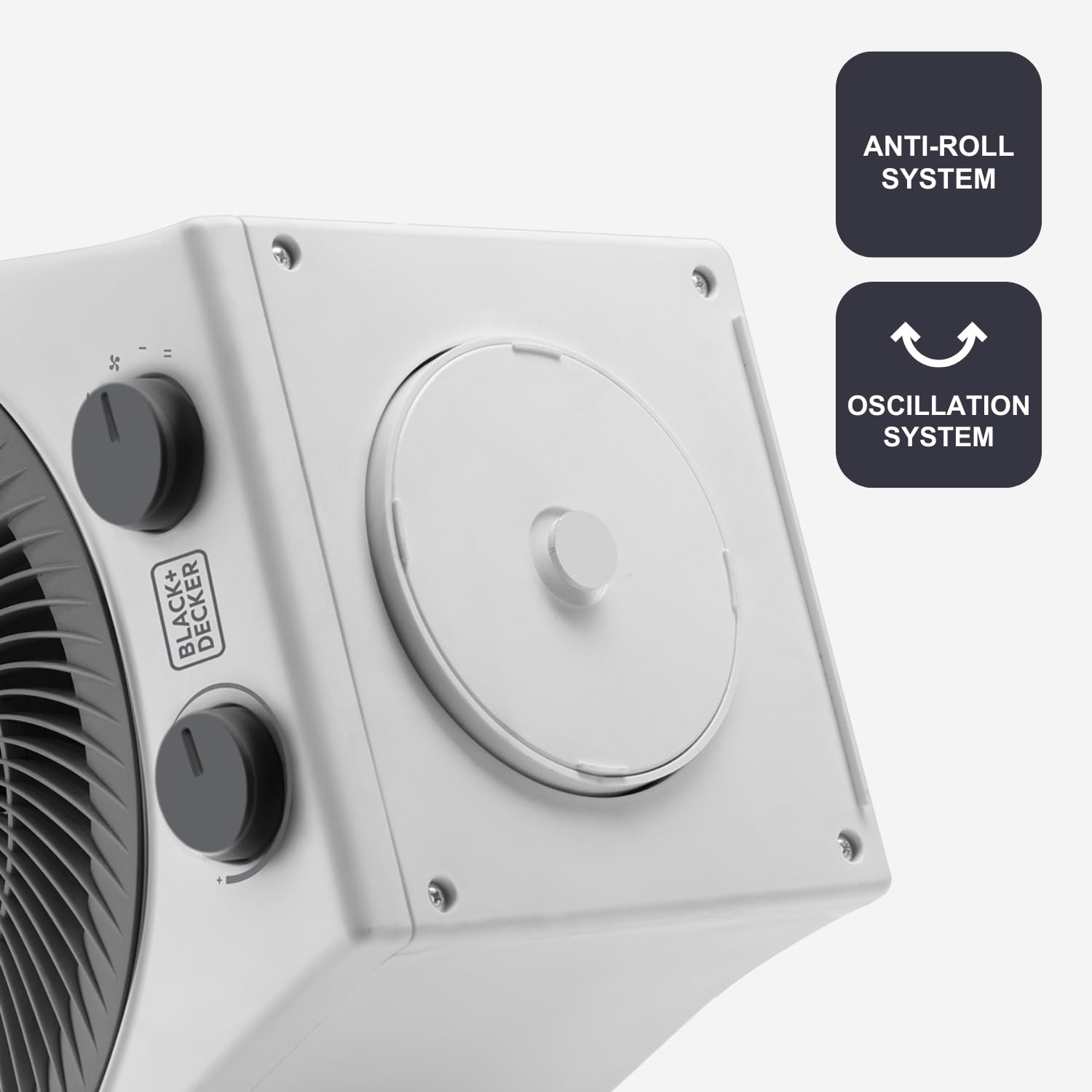 BLACK+DECKER BXSH2000E - Termoventilatore 2000W | 2 Livelli di Riscaldamento + Ventilatore | IP21 per Bagno | Termostato Regolabile | Anti-Surriscaldamento & Anti-Ribaltamento | Compatto con Maniglia