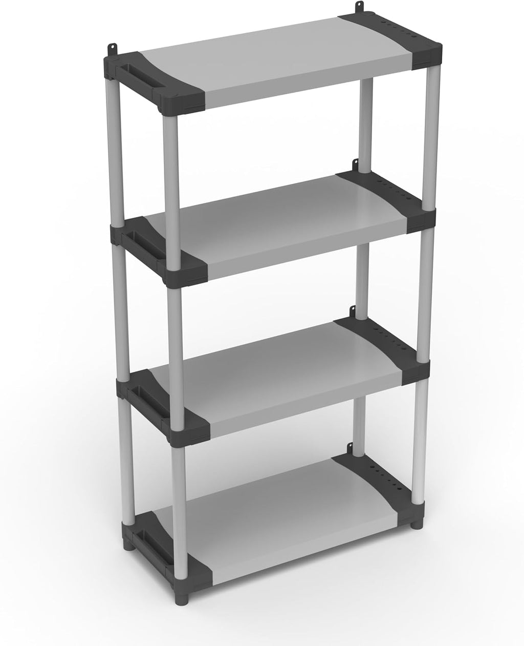 Mongardi 7123C04 Scaffale 4 Ripiani, 80 cm, Grigio