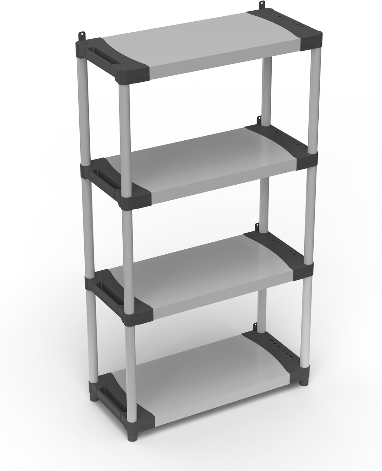Mongardi 7123C04 Scaffale 4 Ripiani, 80 cm, Grigio