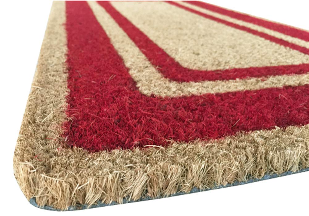 emmevi Zerbino Cocco Naturale Esterno Porta Entrata Retro Antiscivolo Tappeto Raschiafango MOD.Cocco Bordo 40X80 Bordo'