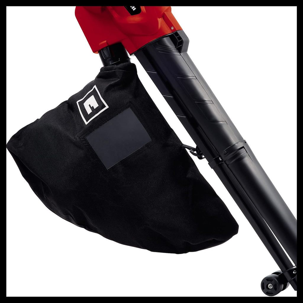 Einhell Aspiratore Elettrico GC-EL 3024 E, Aspirazione/Soffiaggio, Tubo Asp. Ø 75 mm, Potenza Asp. 650 m³/h, Trinciatura, Rapporto Triturazione 10:1, Vel. Soffiagg. 240 km/h, Sacco di Raccolta 40 L