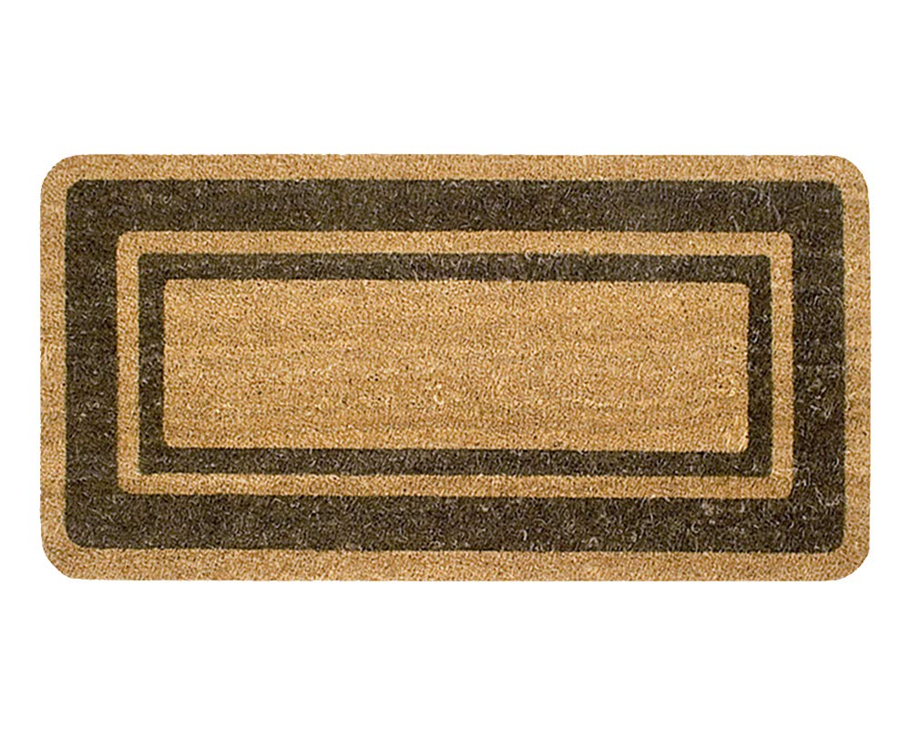 emmevi Zerbino Cocco Naturale Esterno Porta Entrata Retro Antiscivolo Tappeto Raschiafango MOD.Cocco Bordo 40X80 Bordo'
