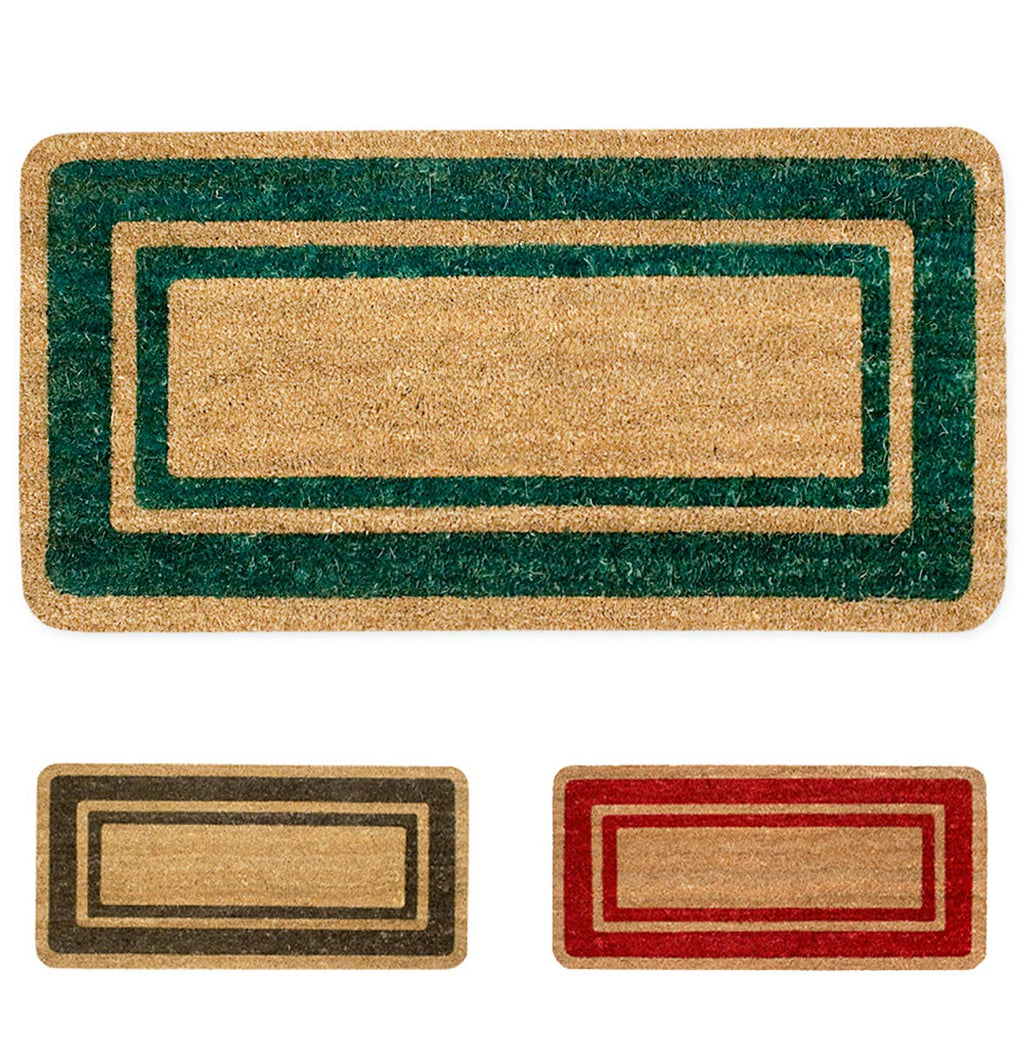 emmevi Zerbino Cocco Naturale Esterno Porta Entrata Retro Antiscivolo Tappeto Raschiafango MOD.Cocco Bordo 40X80 Bordo'